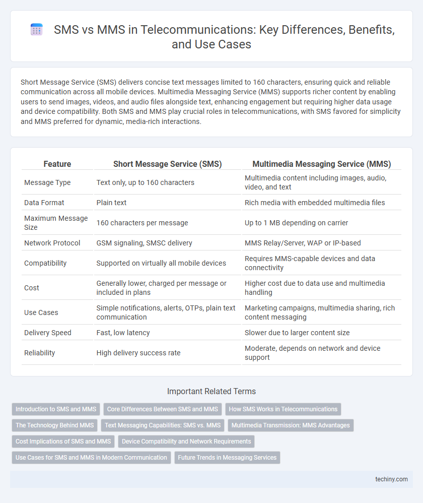 SMS vs MMS in Telecommunications: Key Differences, Benefits, and Use Cases