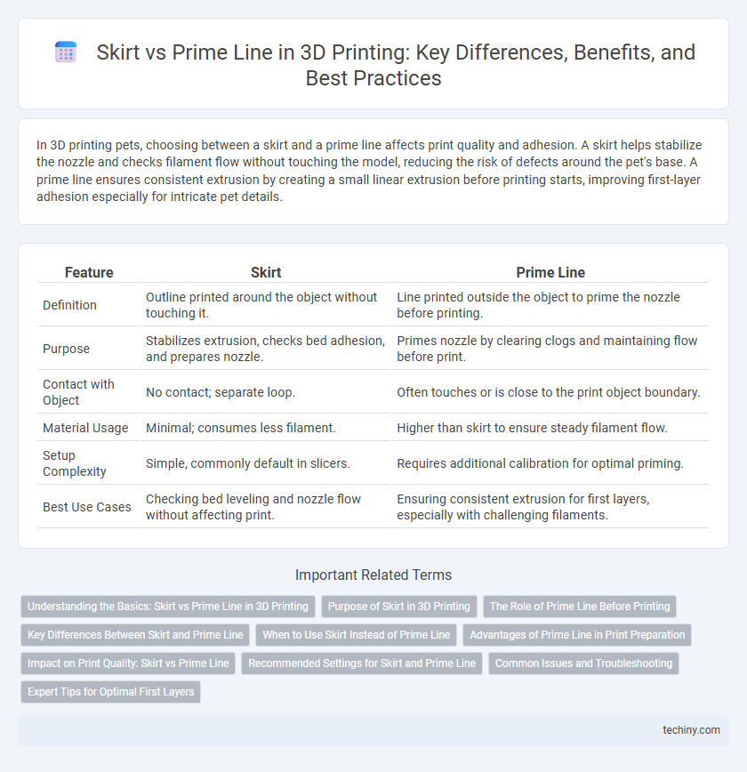 Skirt vs Prime Line in 3D Printing: Key Differences, Benefits, and Best Practices