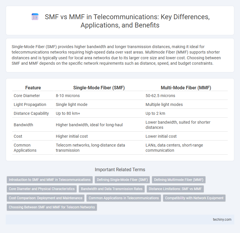 SMF vs MMF in Telecommunications: Key Differences, Applications, and Benefits