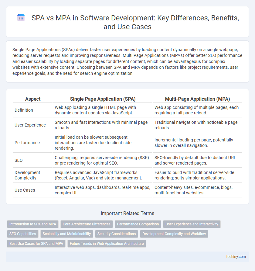 SPA vs MPA in Software Development: Key Differences, Benefits, and Use Cases