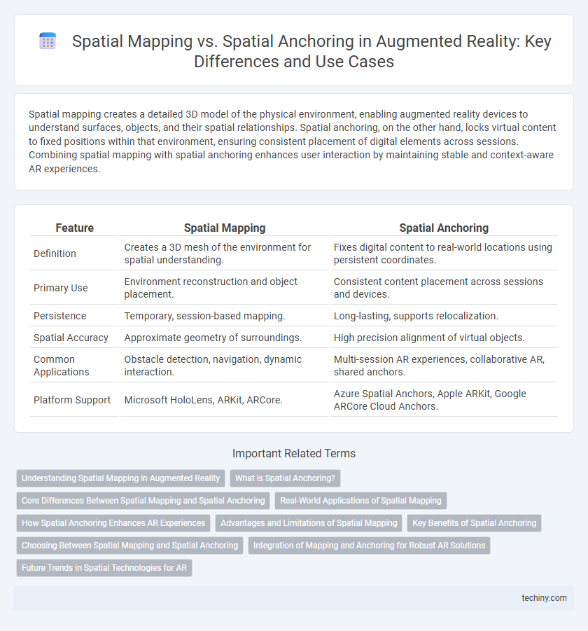 Spatial Mapping vs. Spatial Anchoring in Augmented Reality: Key Differences and Use Cases