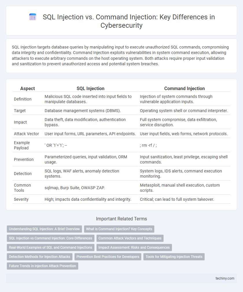 SQL Injection vs. Command Injection: Key Differences in Cybersecurity