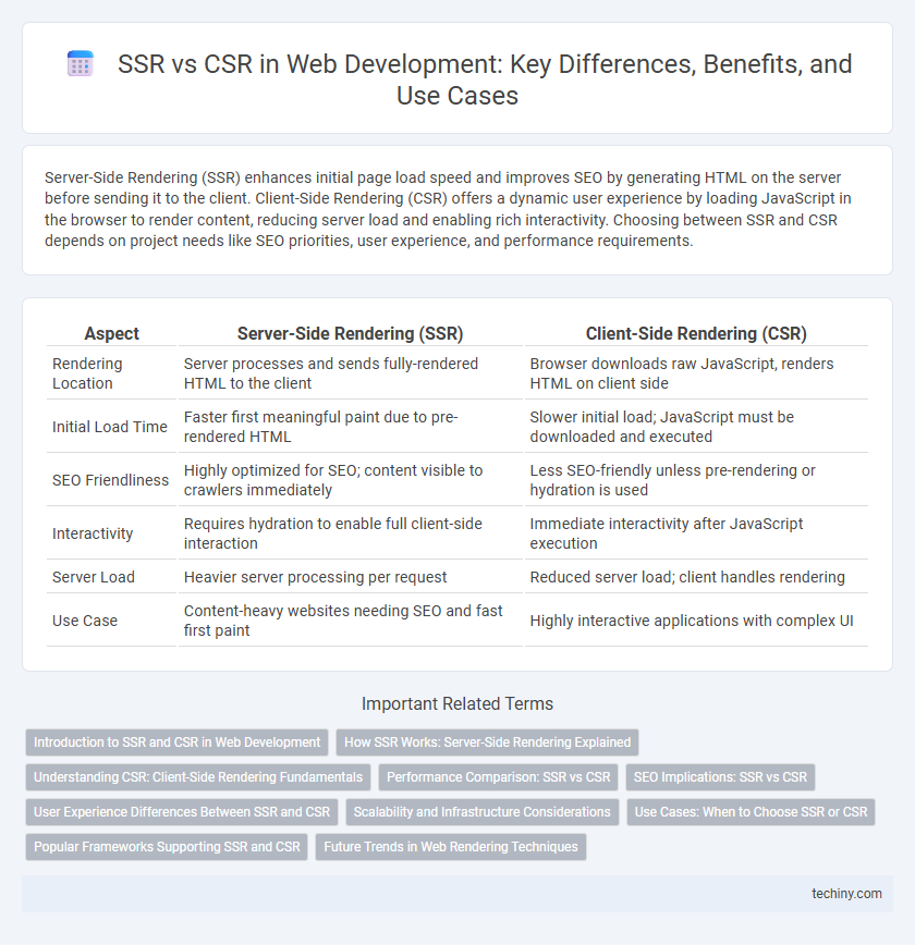 SSR vs CSR in Web Development: Key Differences, Benefits, and Use Cases