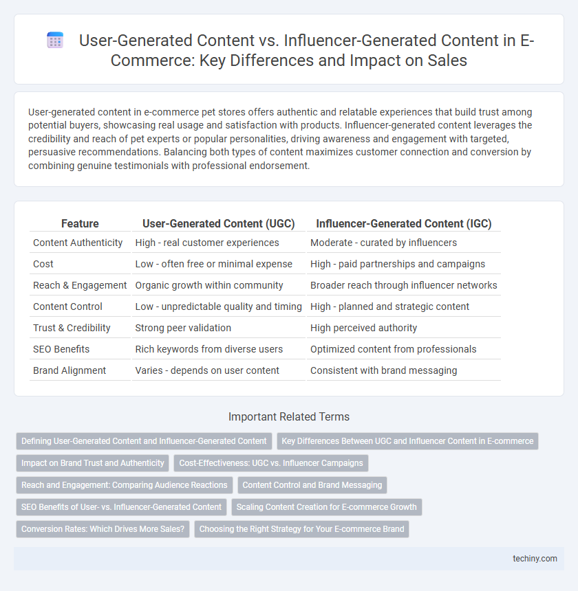 User-Generated Content vs. Influencer-Generated Content in E-Commerce: Key Differences and Impact on Sales