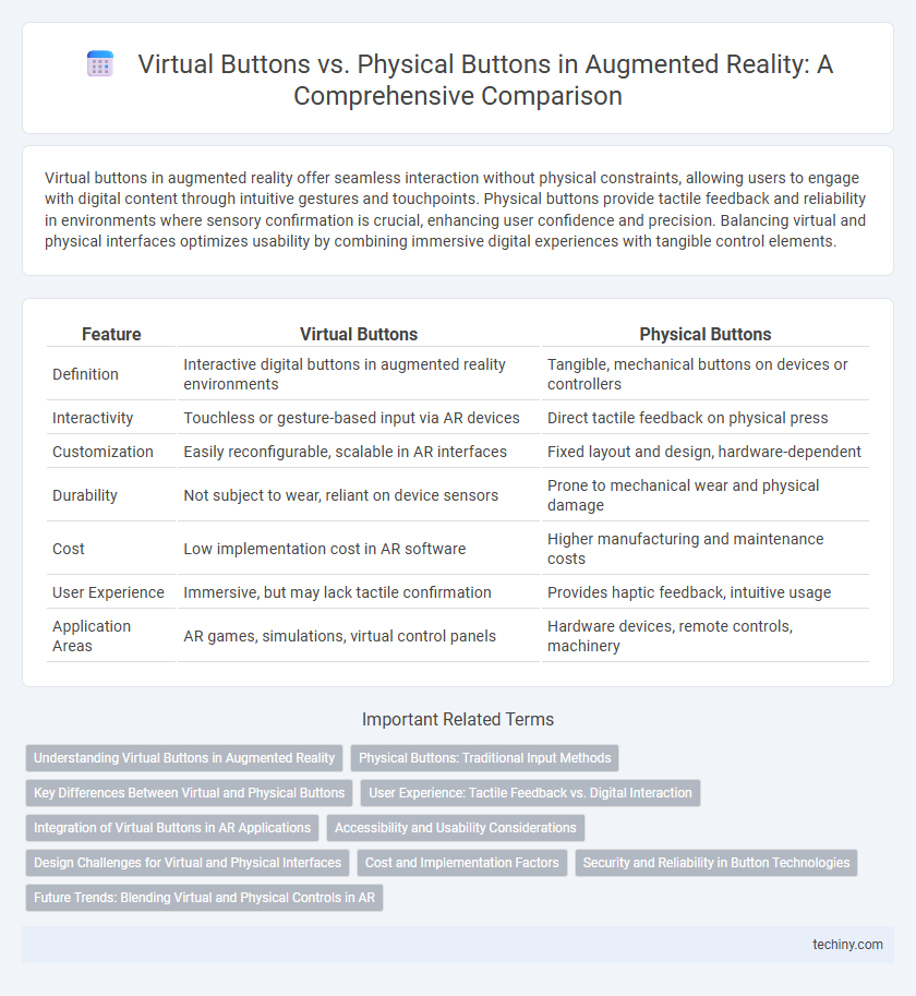 Virtual Buttons vs. Physical Buttons in Augmented Reality: A Comprehensive Comparison