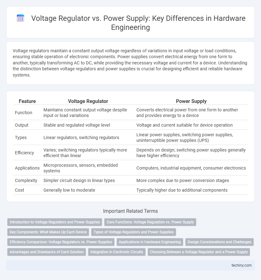 Voltage Regulator vs. Power Supply: Key Differences in Hardware Engineering