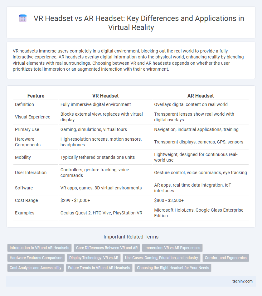 VR Headset vs AR Headset: Key Differences and Applications in Virtual Reality