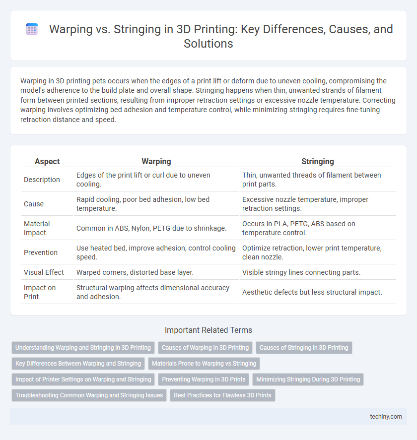 Warping vs. Stringing in 3D Printing: Key Differences, Causes, and Solutions