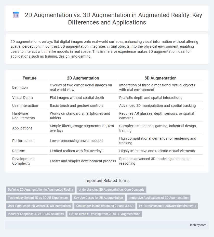 2D Augmentation vs. 3D Augmentation in Augmented Reality: Key Differences and Applications