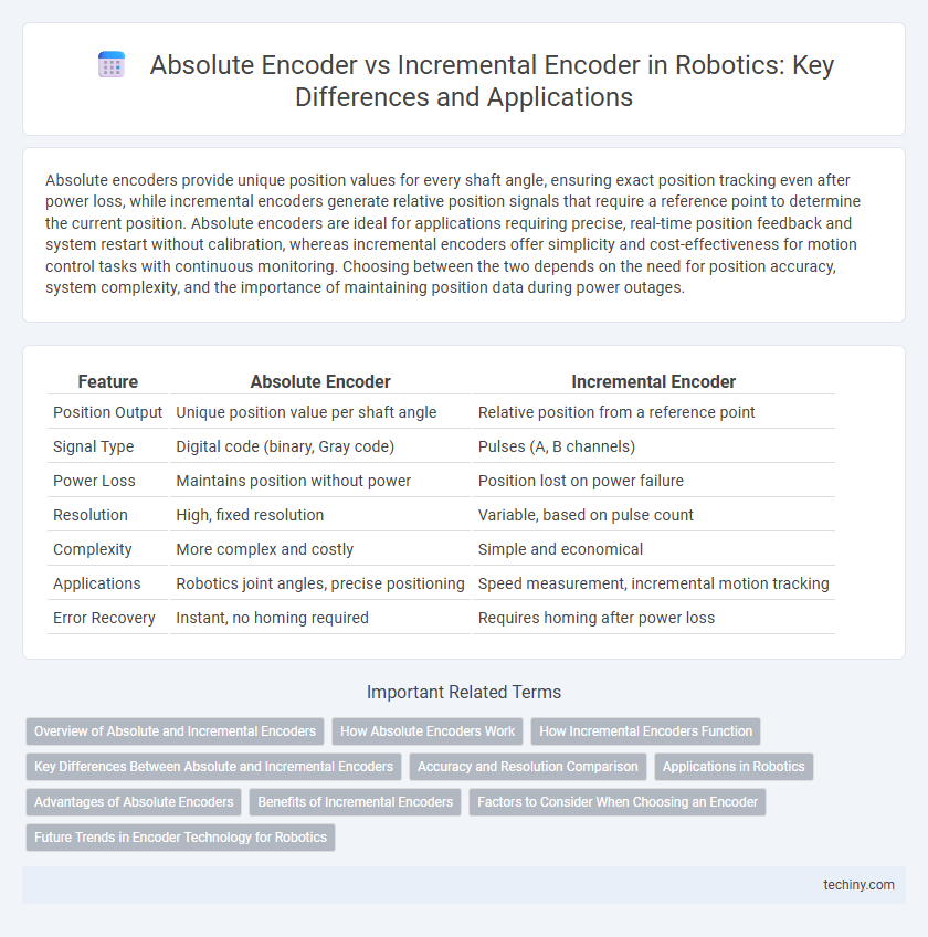 Absolute Encoder vs Incremental Encoder in Robotics: Key Differences and Applications