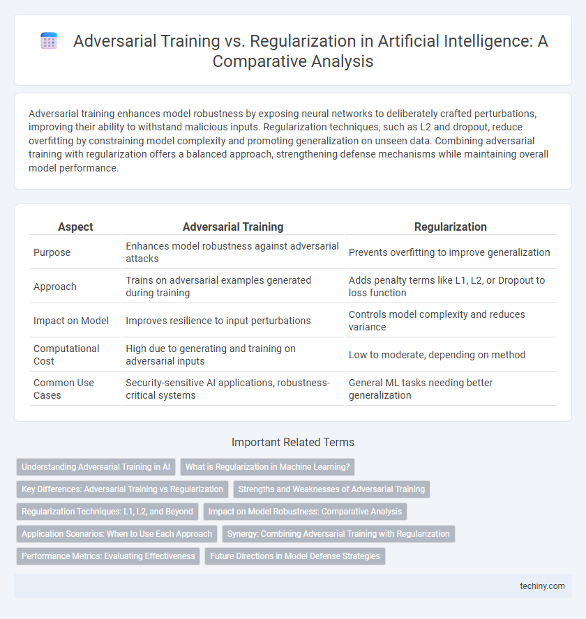 Adversarial Training vs. Regularization in Artificial Intelligence: A Comparative Analysis
