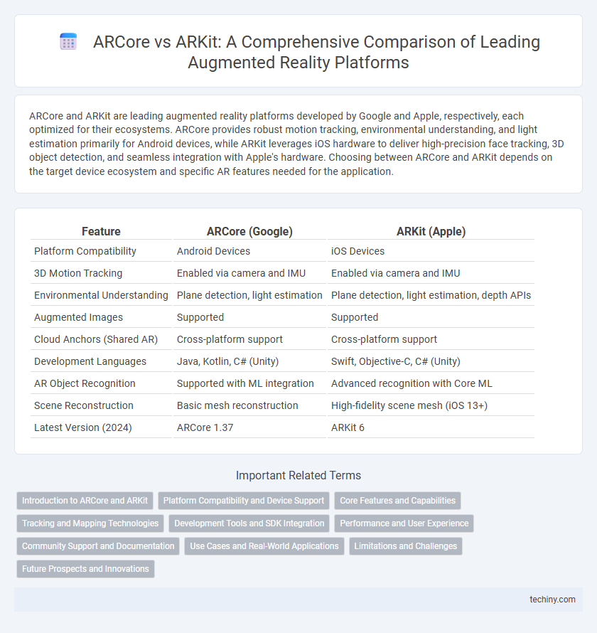 ARCore vs ARKit: A Comprehensive Comparison of Leading Augmented Reality Platforms