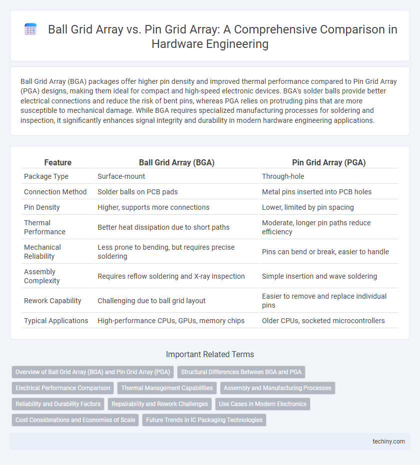 Ball Grid Array vs. Pin Grid Array: A Comprehensive Comparison in Hardware Engineering
