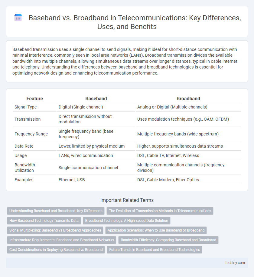 Baseband vs. Broadband in Telecommunications: Key Differences, Uses, and Benefits
