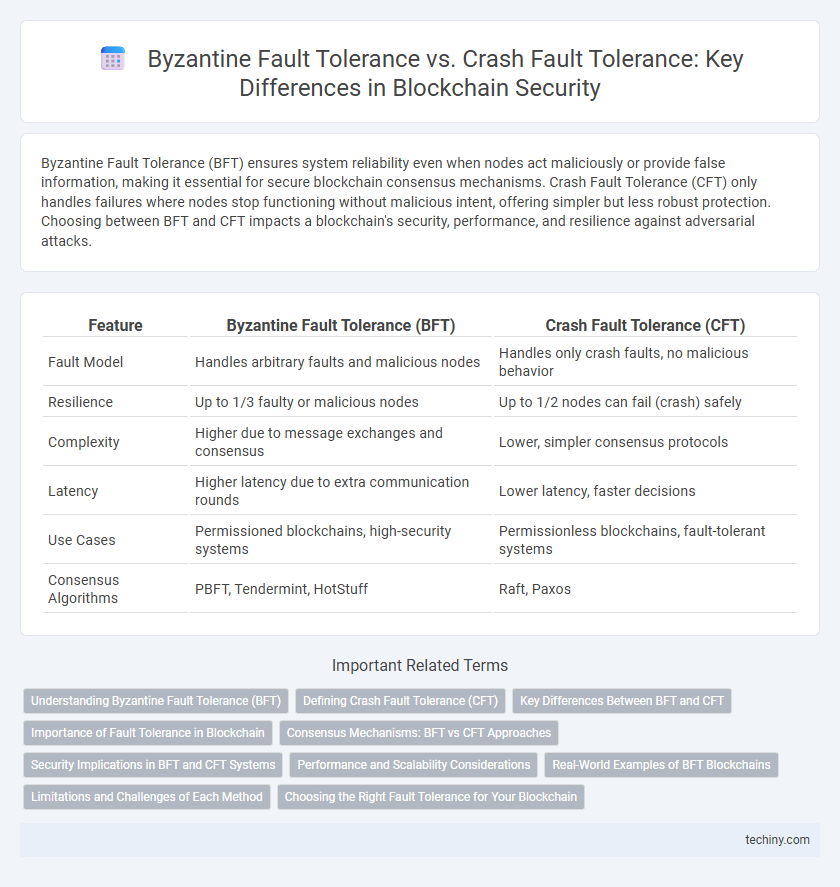 Byzantine Fault Tolerance vs. Crash Fault Tolerance: Key Differences in Blockchain Security