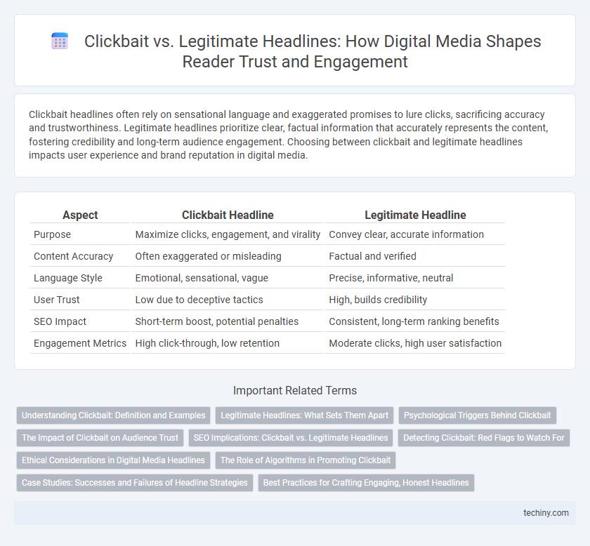 Clickbait vs. Legitimate Headlines: How Digital Media Shapes Reader Trust and Engagement