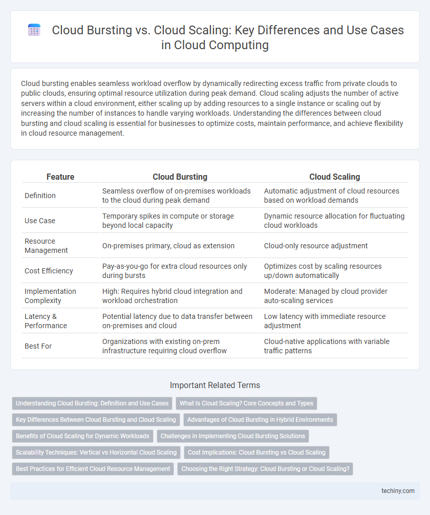 Cloud Bursting vs. Cloud Scaling: Key Differences and Use Cases in Cloud Computing