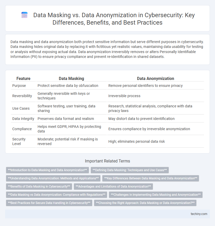 Data Masking vs. Data Anonymization in Cybersecurity: Key Differences, Benefits, and Best Practices