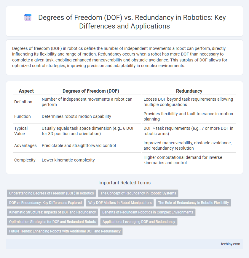Degrees of Freedom (DOF) vs. Redundancy in Robotics: Key Differences and Applications