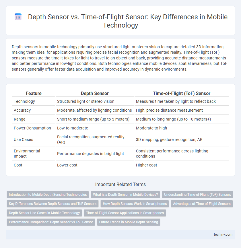 Depth Sensor vs. Time-of-Flight Sensor: Key Differences in Mobile Technology