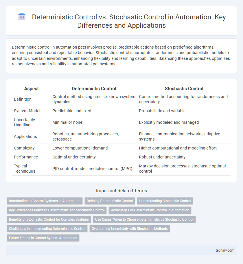 Deterministic Control vs. Stochastic Control in Automation: Key Differences and Applications