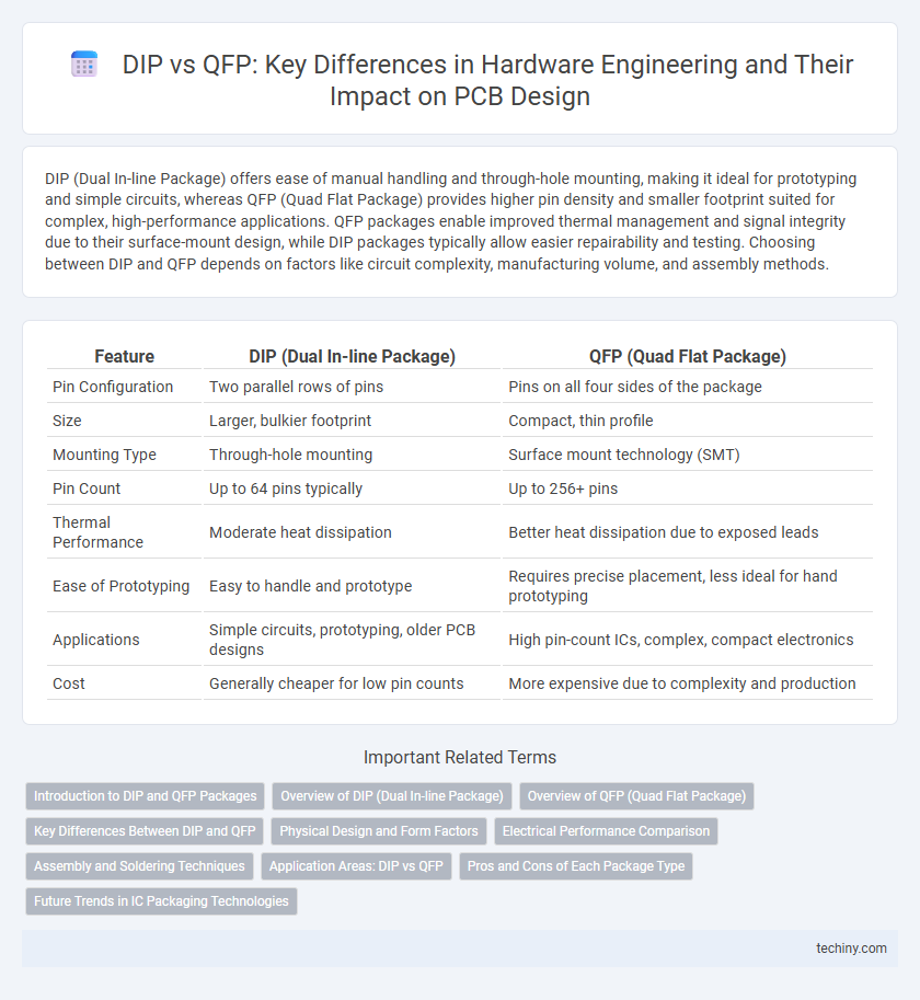 DIP vs QFP: Key Differences in Hardware Engineering and Their Impact on PCB Design
