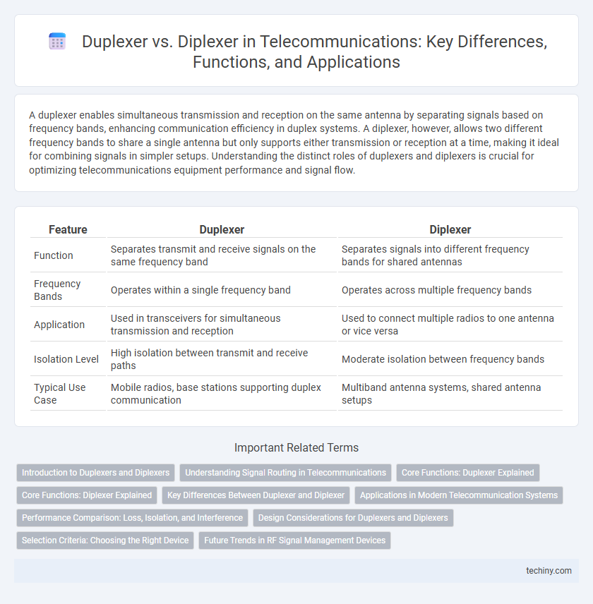 Duplexer vs. Diplexer in Telecommunications: Key Differences, Functions, and Applications