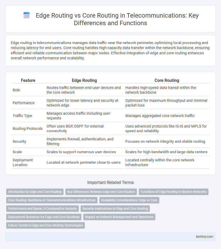 Edge Routing vs Core Routing in Telecommunications: Key Differences and Functions