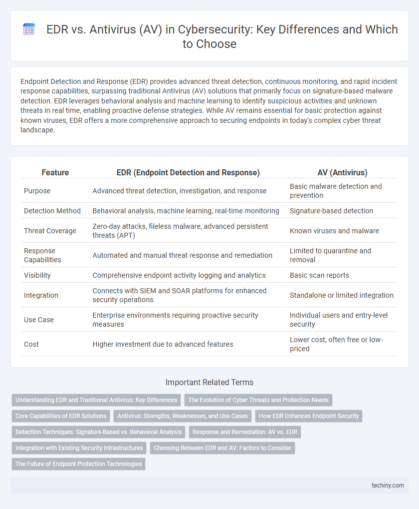 EDR vs. Antivirus (AV) in Cybersecurity: Key Differences and Which to Choose