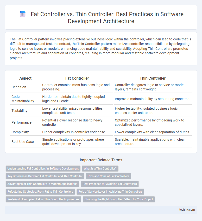 Fat Controller vs. Thin Controller: Best Practices in Software Development Architecture