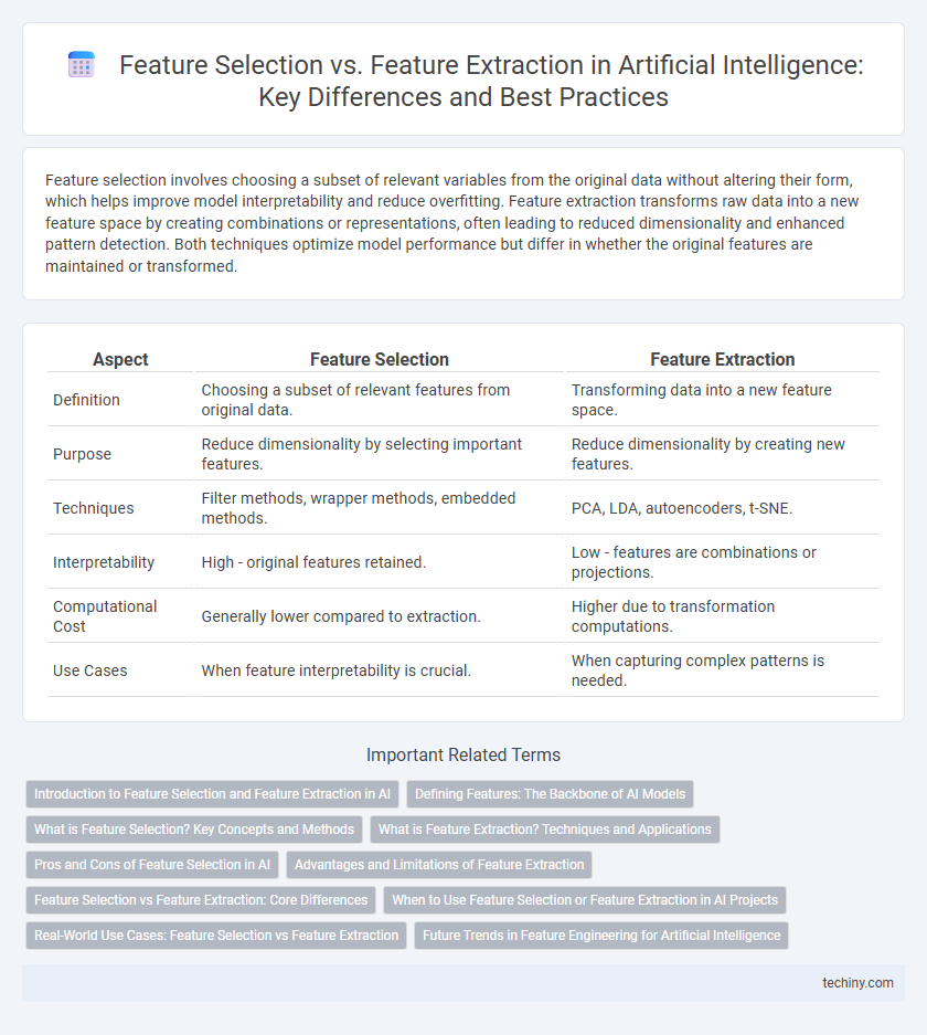 Feature Selection vs. Feature Extraction in Artificial Intelligence: Key Differences and Best Practices