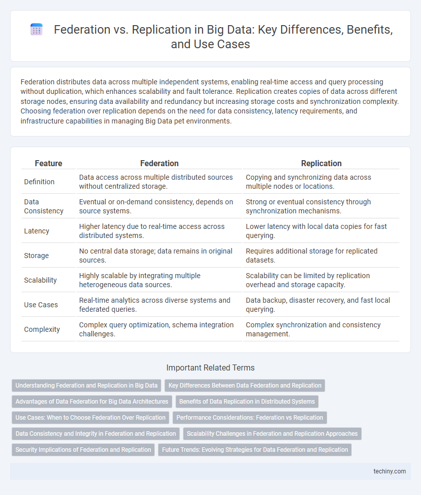 Federation vs. Replication in Big Data: Key Differences, Benefits, and Use Cases