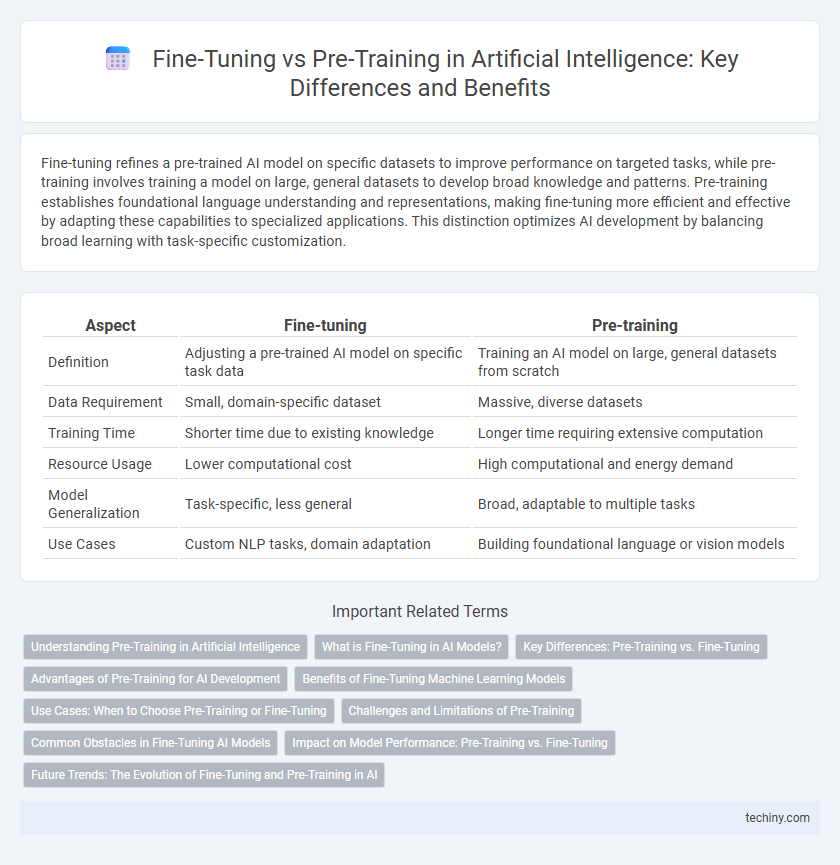 Fine-Tuning vs Pre-Training in Artificial Intelligence: Key Differences and Benefits