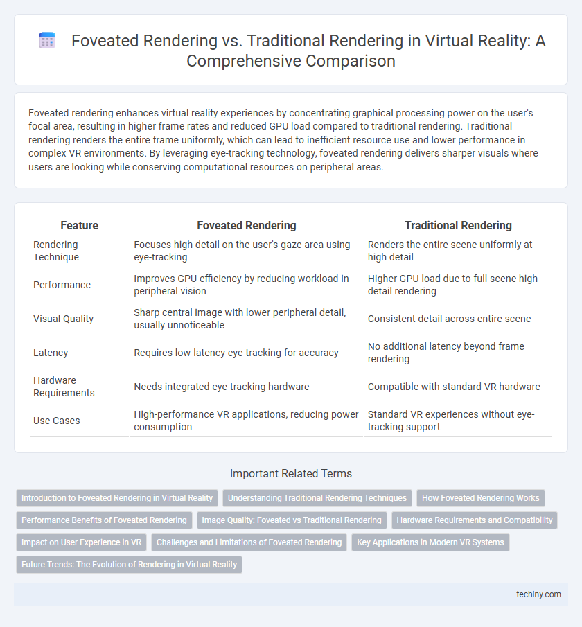 Foveated Rendering vs. Traditional Rendering in Virtual Reality: A Comprehensive Comparison