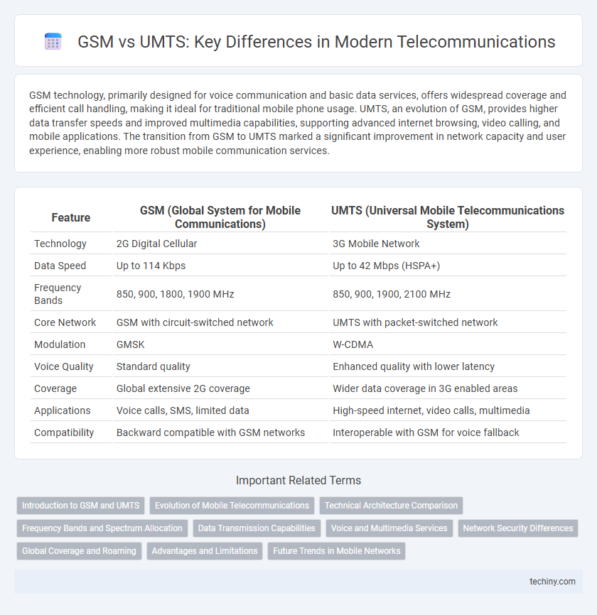 GSM vs UMTS: Key Differences in Modern Telecommunications