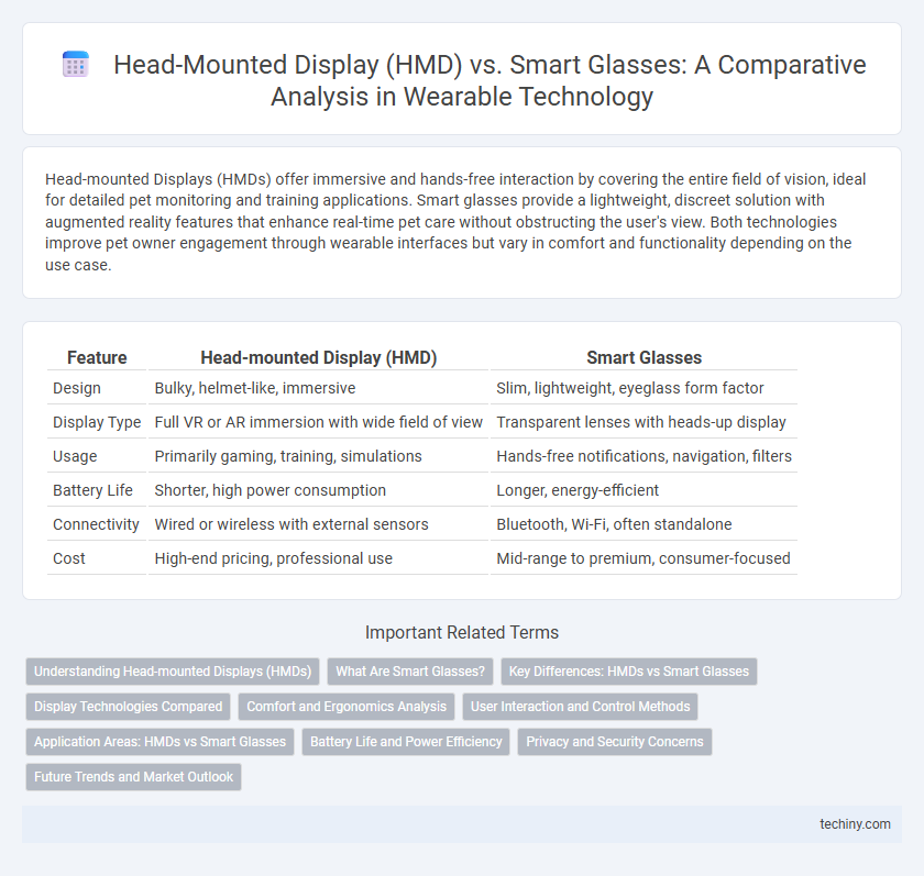 Head-Mounted Display (HMD) vs. Smart Glasses: A Comparative Analysis in Wearable Technology
