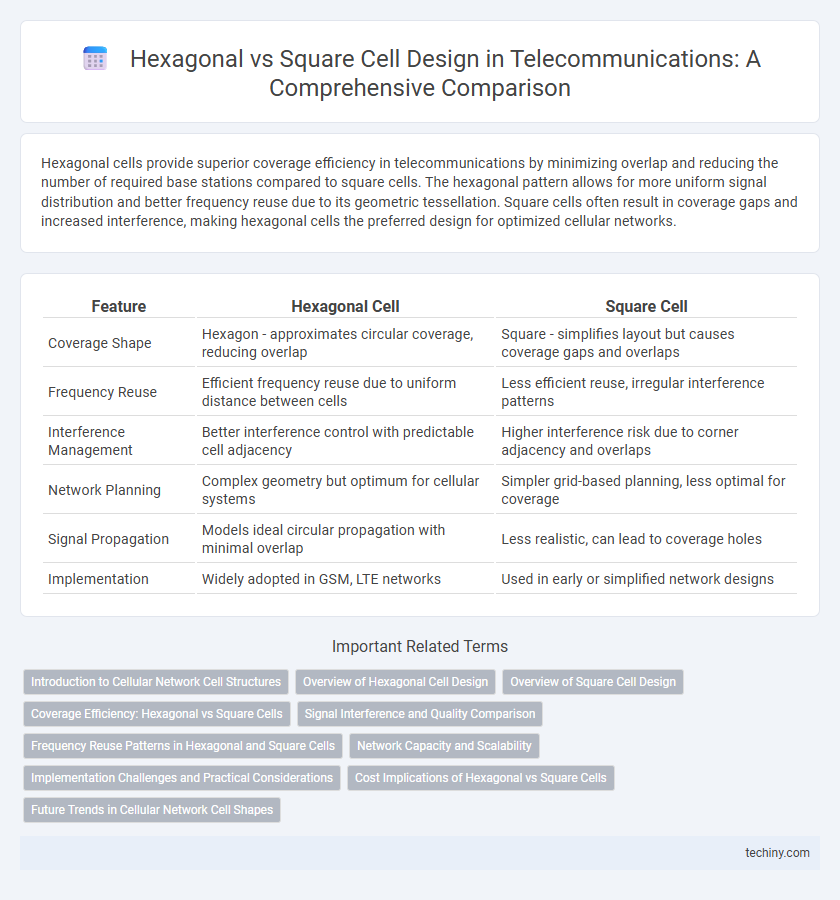 Hexagonal vs Square Cell Design in Telecommunications: A Comprehensive Comparison