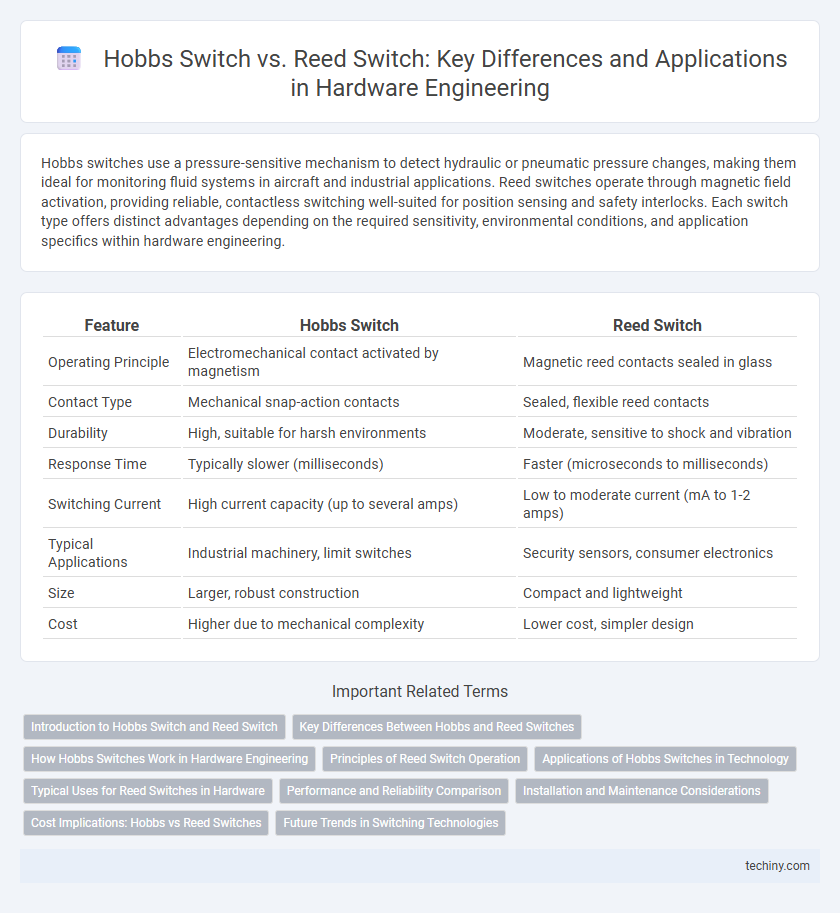 Hobbs Switch vs. Reed Switch: Key Differences and Applications in Hardware Engineering