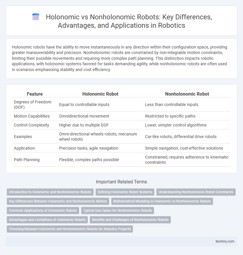 Holonomic vs Nonholonomic Robots: Key Differences, Advantages, and Applications in Robotics