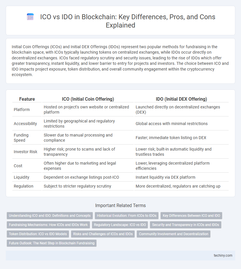 ICO vs IDO in Blockchain: Key Differences, Pros, and Cons Explained