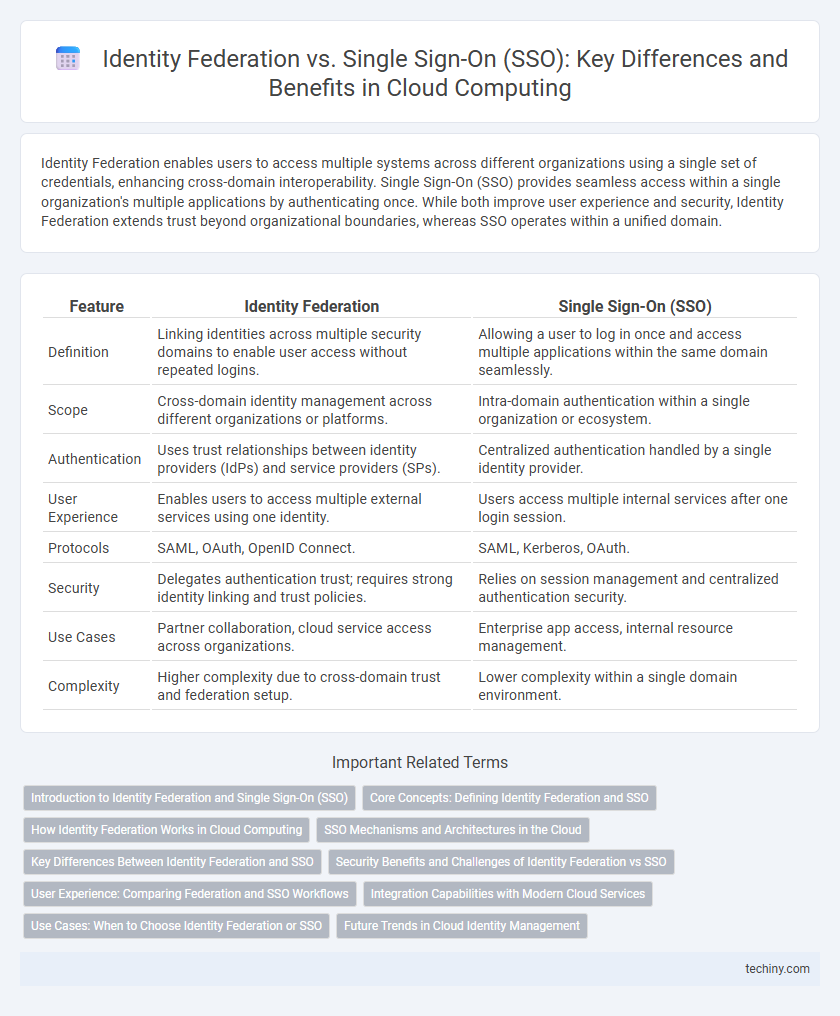 Identity Federation vs. Single Sign-On (SSO): Key Differences and Benefits in Cloud Computing