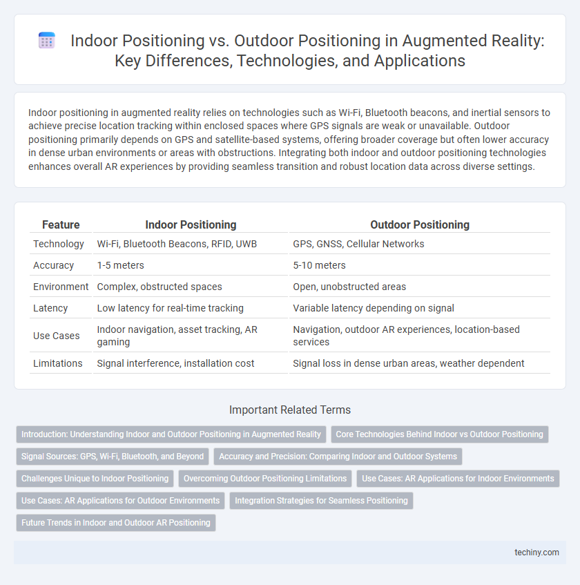 Indoor Positioning vs. Outdoor Positioning in Augmented Reality: Key Differences, Technologies, and Applications