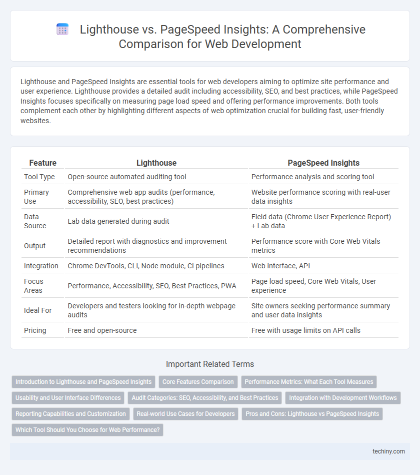 Lighthouse vs. PageSpeed Insights: A Comprehensive Comparison for Web Development