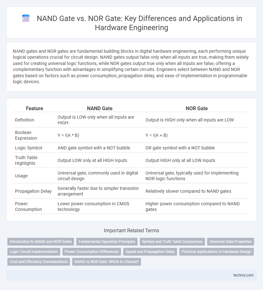 NAND Gate vs. NOR Gate: Key Differences and Applications in Hardware Engineering