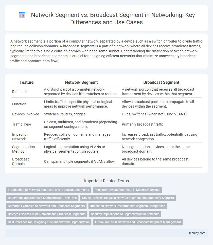 Network Segment vs. Broadcast Segment in Networking: Key Differences and Use Cases