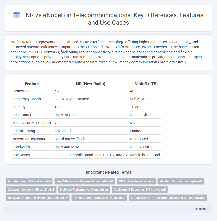 NR vs eNodeB in Telecommunications: Key Differences, Features, and Use Cases