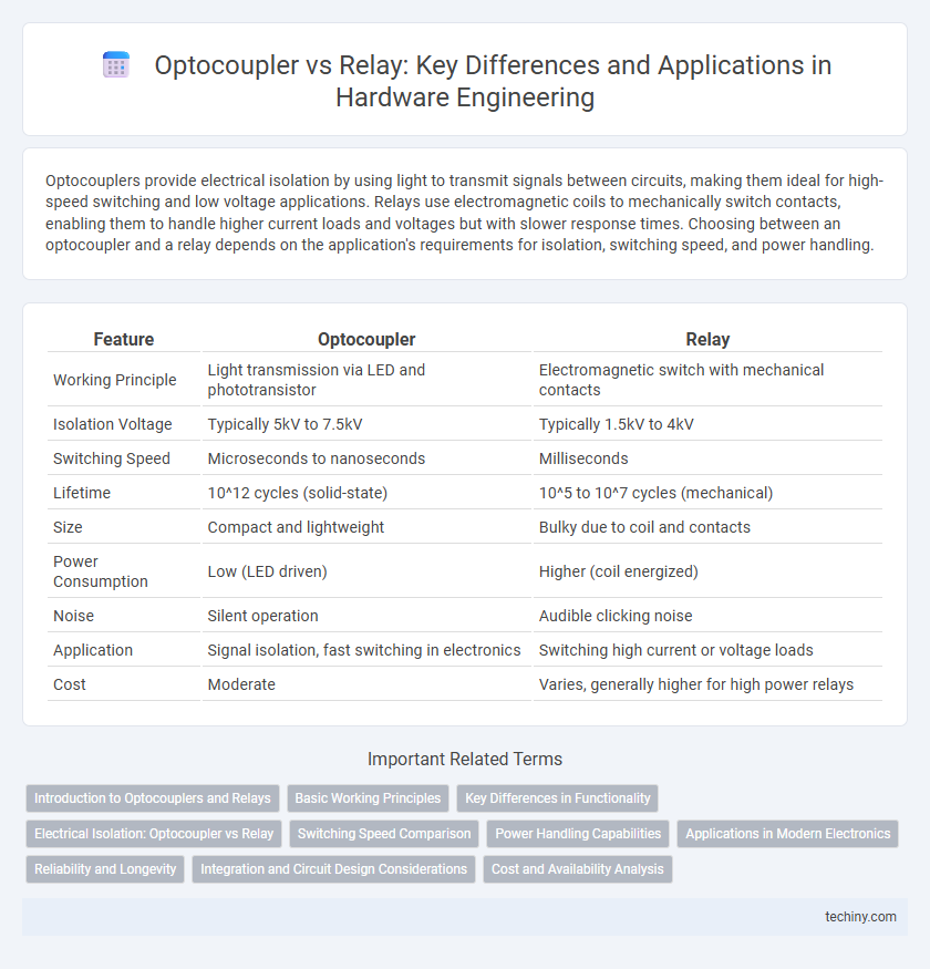 Optocoupler vs Relay: Key Differences and Applications in Hardware Engineering
