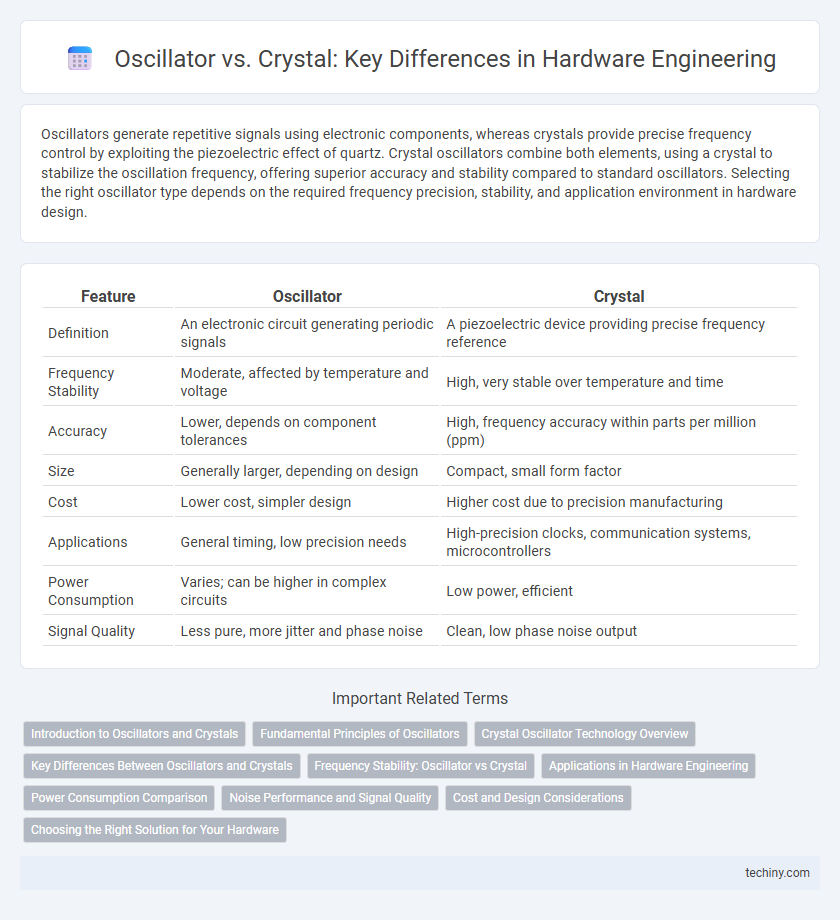Oscillator vs. Crystal: Key Differences in Hardware Engineering