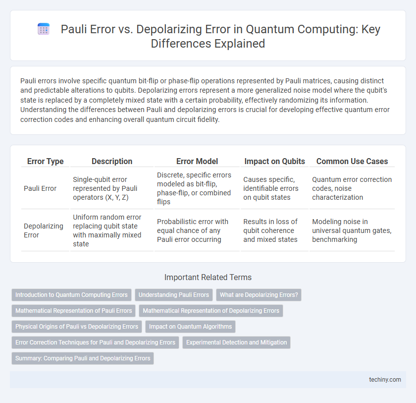Pauli Error vs. Depolarizing Error in Quantum Computing: Key Differences Explained