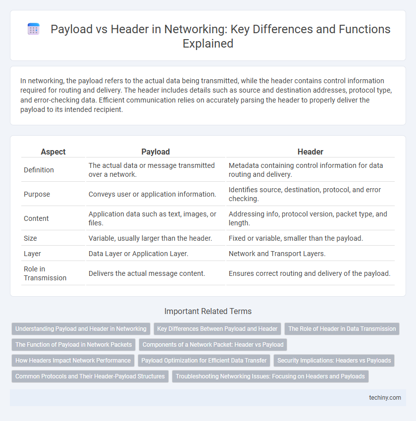 Payload vs Header in Networking: Key Differences and Functions Explained